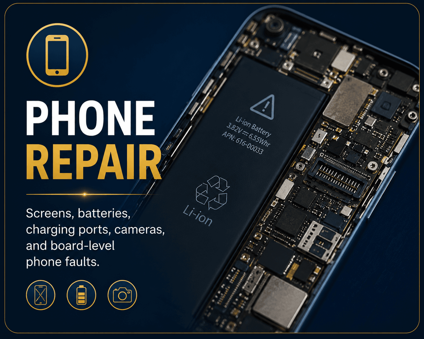 Phone repair in Emporia Kansas — iPhone and Android screen, battery, and charging port repair